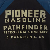BOOTLEGGERS ブートレガース PATHFINDER GASOLINE プリント 七分袖 ラグランスリーブカットソー ブラック ブルー Size M 福生店