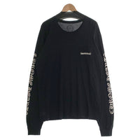CHROME HEARTS クロムハーツ CH Scroll Logo L/S Pocket Tee スクロールラベルバックプリント ロングスリーブ ポケットTシャツ アーム 長袖 ブラック Size XL 福生店