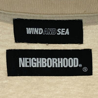 WIND AND SEA ウィンダンシー NEIGHBORHOOD ネイバーフッド 211ELWSN-STM02S 前後プリント Tシャツ ベージュ sizeXL 瑞穂店