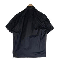 PRADA プラダ 比翼 ショートスリーブシャツ 半袖 ブラック ボタン マジックテープ コットン ナイロン ポリウレタン Size 42 福生店