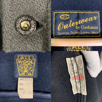 Cushman クッシュマン MELTON FIRST JACKET メルトン ファーストジャケット ウール ブラック バックルバック LOT 21373 Size L 福生店