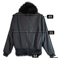 AMBUSH×NIKE アンブッシュ×ナイキ AQ9225-010 18AW Reversible Faux Fur Coat Jacket リバーシブルフェイクファー ジップアップブルゾン ブラック sizeS 瑞穂店