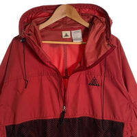 90's~ NIKE ACG ナイキ エーシージー ナイロン アノラック ジャケット レッド プルオーバー ハーフジップ Size M 福生店