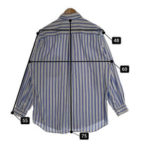 Christian Dior MONSIEUR クリスチャンディオールムッシュ ストライプ 長袖シャツ ライトブルー AKS-6840 Size M 福生店