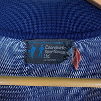 60-70's JCPenny ジェイシーペニー ニット ポロシャツ 半袖 ネイビー Size L 福生店