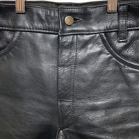 VANSON バンソン レザーパンツ テーパード ブラック 裾切りっぱなし Size 34 瑞穂店