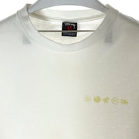 STUSSY ステューシー LEAVE ME ALONE ロゴモチーフ Tシャツ ホワイト sizeM 瑞穂店