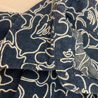 A BATHING APE アベイシングエイプ ゴリラ 迷彩総柄 半袖シャツ ネイビー sizeXL 瑞穂店