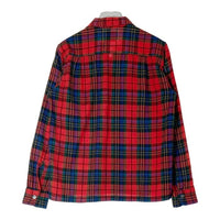 PILGRIM ピルグリム 60's タータンチェック アクリル×ウール オープンカラー長袖シャツ レッド sizeS 瑞穂店