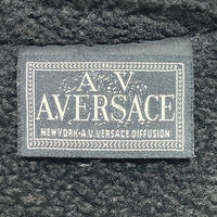 A.VERSACE ヴェルサーチ PVC ベンチコート 刺繍ロゴ ブラック sizeM 瑞穂店