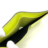 BALENCIAGA バレンシアガ レザーウォレット 二つ折り財布 ブラック イエロー 664038 福生店