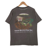 90's Budweiser バドワイザー KING OF BEERS 両面プリント Tシャツ フェードブラック Changes USA製 Size L 福生店