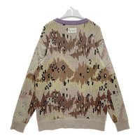 DIESEL ディーゼル K-AMILLUS ハーフジップ デザートカモ ニットセーター ベージュxブラウン Size M 瑞穂店