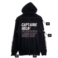 CAPTAINS HELM キャプテンズヘルム PLEASURE SEEKERS HOODIE プリント プルオーバースウェットパーカー ブラック CH24-AW-T12 Size L 福生店