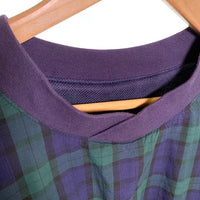 90's FIELD GEAR フィールドギア チェックプルオーバージャケット コットン ブラックウォッチ グリーン ネイビー Size L 福生店