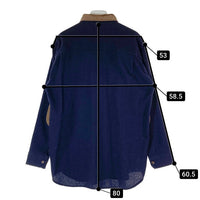 Woolrich ウールリッチ 90s エルボーパッチ ウールシャツ ネイビー sizeL 瑞穂店