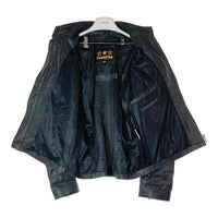 ZAWAKITA ザワキタ 牛革 レザー パンチング シングル ライダースジャケット ブラック size5XL 瑞穂店