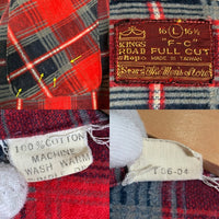 70's Sears シアーズ KING ROAD キングロード チェックプリント フランネルシャツ レッド Size L 福生店