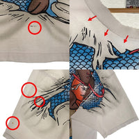 90's LOONEY TUNES ルーニー・テューンズ MONSTER SLAM プリントTシャツ タズマニアンデビル 袖裾ダブル ホワイト 1996コピーライト Size XL 福生店