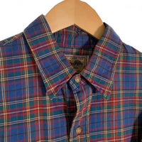 80-90's Calvin Klein カルバンクライン コットン チェックシャツ ブルー レッド 香港製 オールド Size M 福生店