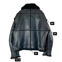 SCHOTT ショット 257S B-3 ムートン フライトジャケット ブラック size44※右袖ダメージあり 瑞穂店