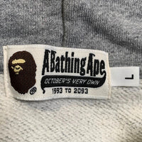 A BATHING APE アベイシングエイプ OVO OCTOBERS VERY OWN オクトーバーベリーオウン プルオーバースウェットパーカー グレー プリント 001PPH731904C Size L 福生店
