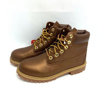 Timberland ティンバーランド レディース ジュニア 6インチ プレミアム ウォータープルーフ Espresso Illuminated A19XM ブーツ ゴールドブラウン size24.5cm 瑞穂店