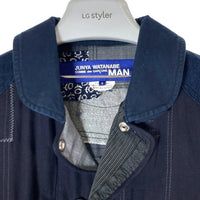 JUNYA WATANABE COMME des GARCONS MAN ジュンヤワタナベ コムデギャルソンマン WO-C002 AD2014 ジャポニズム期 リバーシブル 刺し子 パッチワーク コート インディゴ sizeS 瑞穂店