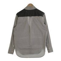 GANRYU ガンリュウ 14SS 3B テーラード シャツジャケット チェック ドット シャンブレー グレー EM-B005 AD2013 Size S 福生店