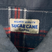 SUGAR CANE シュガーケーン 半袖 チェックシャツ ブラック レッド Size L 福生店