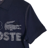 LACOSTE ラコステ ヴィンテージプリント ポロシャツ ネイビー 鹿の子 PH5452 Size FR 4 福生店