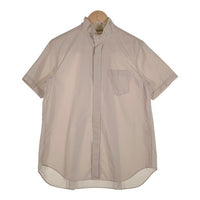 FUMITO GANRYU フミトガンリュウ BANDED COLLAR SHIRT バンドカラー 比翼 デザインシャツ ベージュ 半袖 Fu1-Sh-10 Size 2 福生店