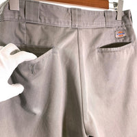 90`s DICKIES ディッキーズ 874 ワークパンツ シルバー USA製 Size ウエスト約84cm 福生店