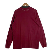 80-90's STUSSY ステューシー シャドーマン刺繡 ロングスリーブTシャツ ボルドー USA製 黒タグ Size L 福生店