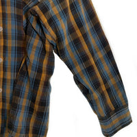 60's BIG MAC ビッグマック チェック フランネルシャツ イエロー ライトブルー ブラウン Size M 福生店