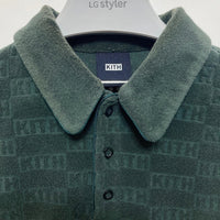 KITH キス エンボスロゴ パイル地 ポロシャツ グリーン Size L 瑞穂店