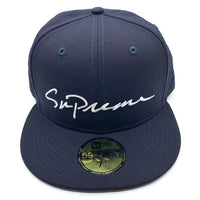 SUPREME シュプリーム NEW ERA ニューエラ 18AW 59FIFTY Classic Script New Era ベースボールキャップ ネイビー Size 7 1/2 (59.6cm) 福生店