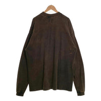 ONE UNDER HEAVEN ワンアンダーヘヴン フロント刺繡 ロングスリーブTシャツ ブラウン Size L 福生店