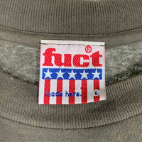 90's FUCT ファクト 初期 星条旗タグ 半袖 フォト Tシャツ オリーブ Size L 福生店