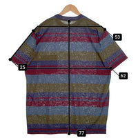 80's STUSSY ステューシー マルチボーダー ポケットTシャツ ネイビー USA製 黒タグ Size XL 福生店