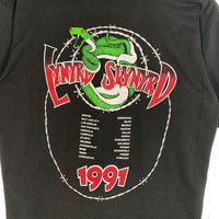 90's LYNYRD SKYNYRD レーナードスキナード 1991ツアー プリントTシャツ ブラック Hanes 1991コピーライト Size L 福生店