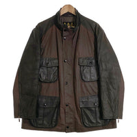 Barbour バブアー ワックス レザー フィールドジャケット コンバット ブラウン Size XL 福生店