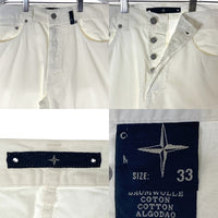 STONE ISLAND ストーンアイランド ボタンフライ コットン 5ポケットパンツ ホワイト size33 瑞穂店
