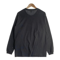 NUMBER (N)INE ナンバーナイン HAND PAINTED BASIC HEM PRINTED POCKET L/S T-SHIRT ハンドペイント ベーシックワンポイント ロゴプリント ポケット 長袖 Tシャツ ロンT チャコール Size L 福生店