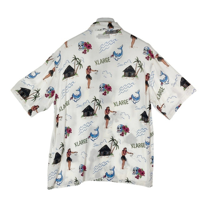 X-LARGE エクストララージ レーヨン アロハシャツ ホワイト