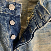 HYSTERIC GLAMOUR ヒステリックグラマー USED加工 スタッズ スキニー デニムパンツ ライトブルー 0204AP06 Size 32 福生店