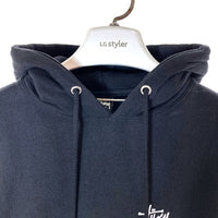 STUSSY ステューシー USA製 前後ショーンフォント プルオーバーパーカー ブラック sizeL 瑞穂店