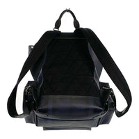 BURBERRY バーバリー PVC レザー バックパック リュック ブラックネイビーバーバリーチェック 福生店