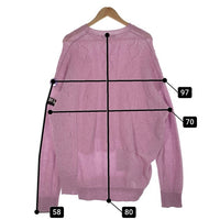 RAF SIMONS ラフシモンズ 21SS Oversized reverse braid relief round nec オーバーサイズ ラウンドネックウールセーター パープル Size S 福生店