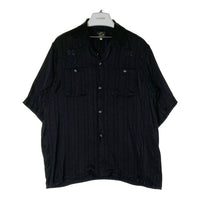 Needles ニードルス OT202 S/S Cowboy One-Up Shirt TA/CU/PE Georgette パピヨン刺繍 カウボーイ オープンカラーシャツ ブラック sizeS 瑞穂店